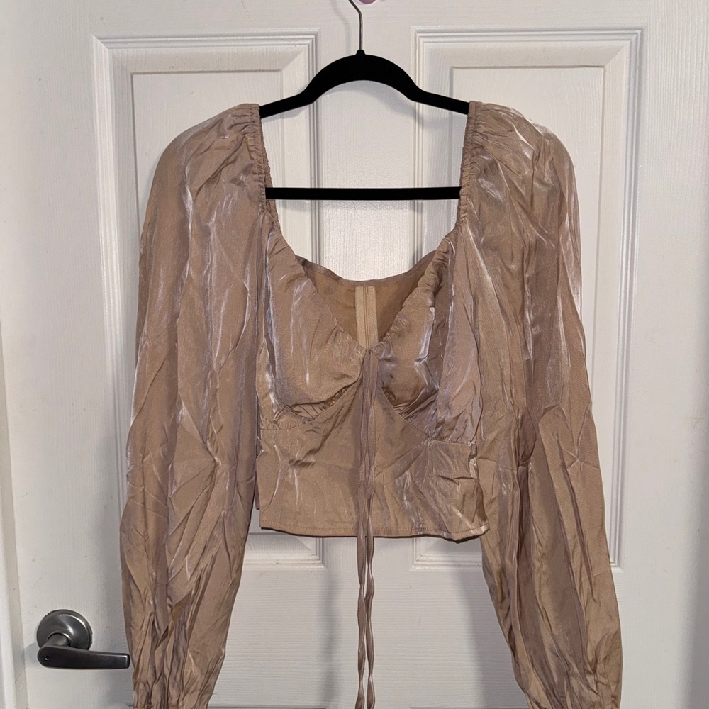 Elegant Tan Women's Top